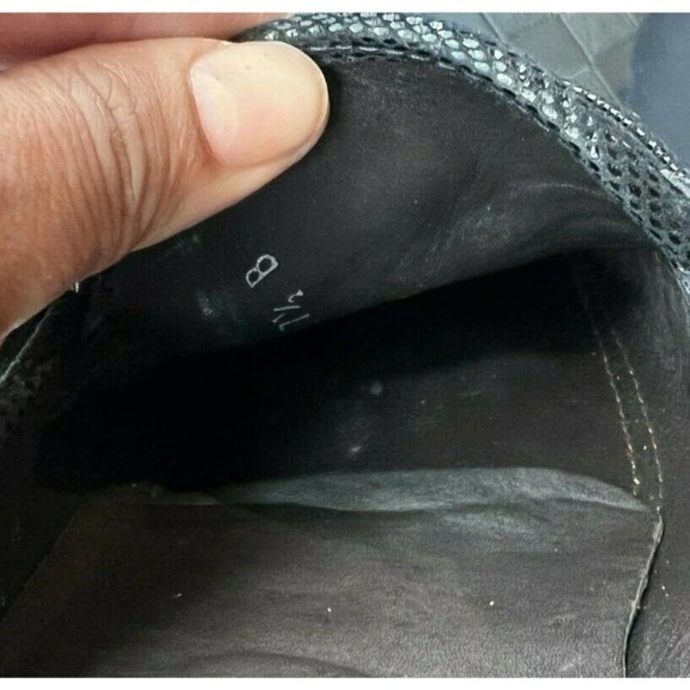 Stuart Weitzman Black Leather Mules/Slides Block … - image 7